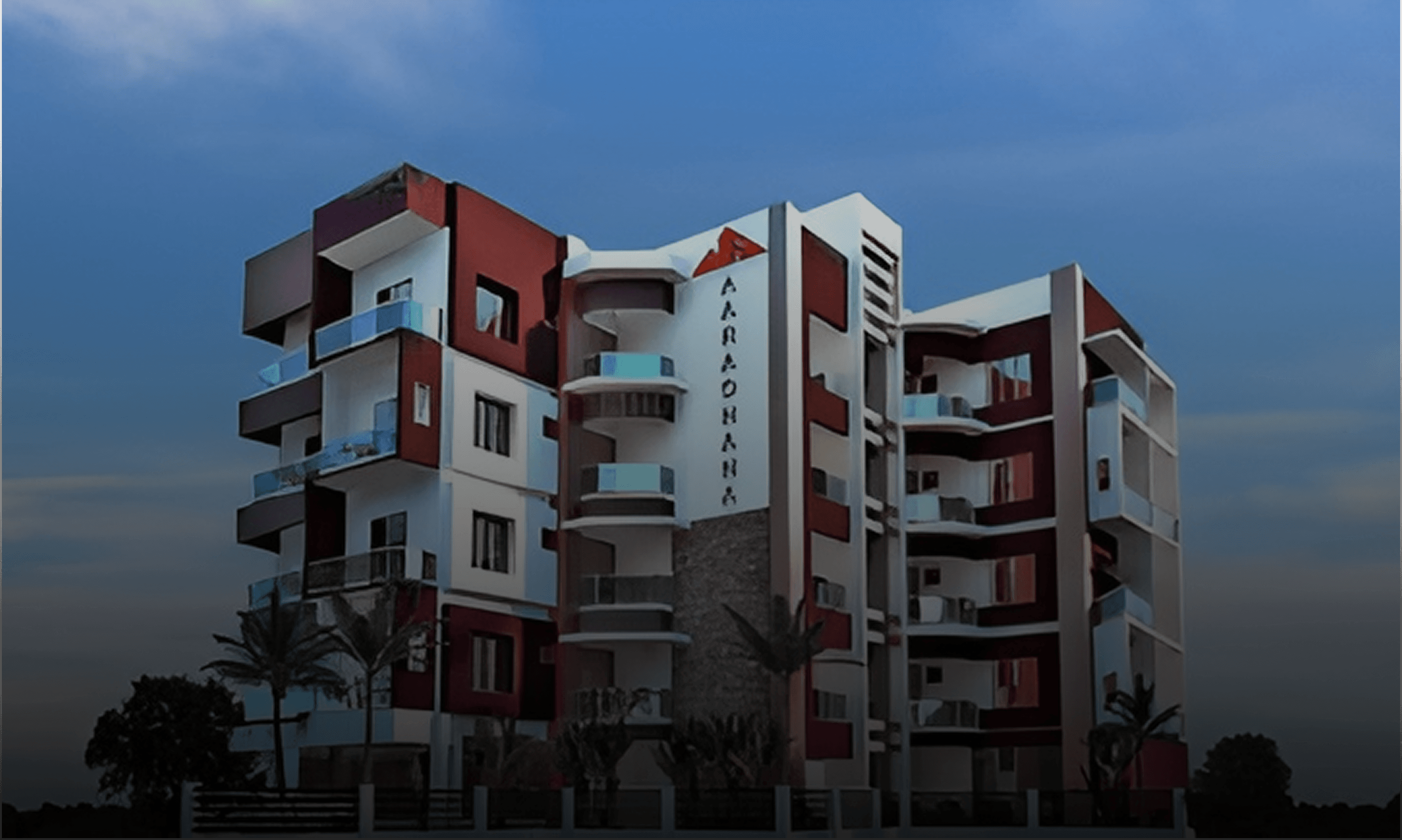 Hands holding holographic city buildings