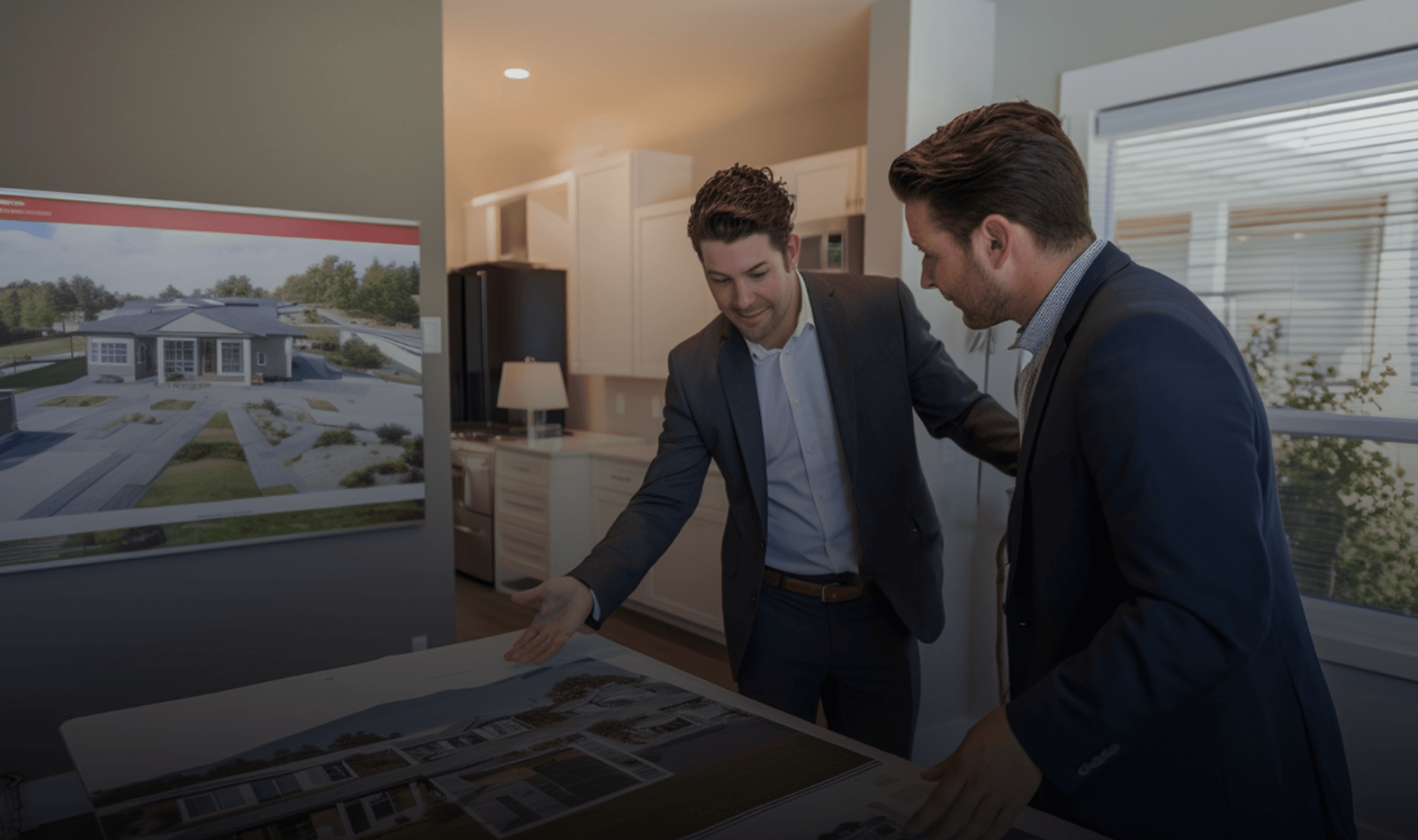 Hands holding holographic city buildings